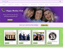 Tablet Screenshot of happymonkeyclub.com